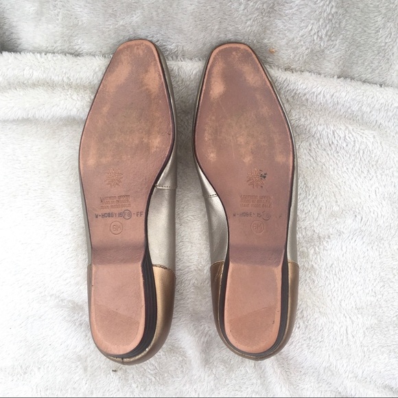 WESTIES gold and bronze leather flats size 6 - Picture 6 of 7